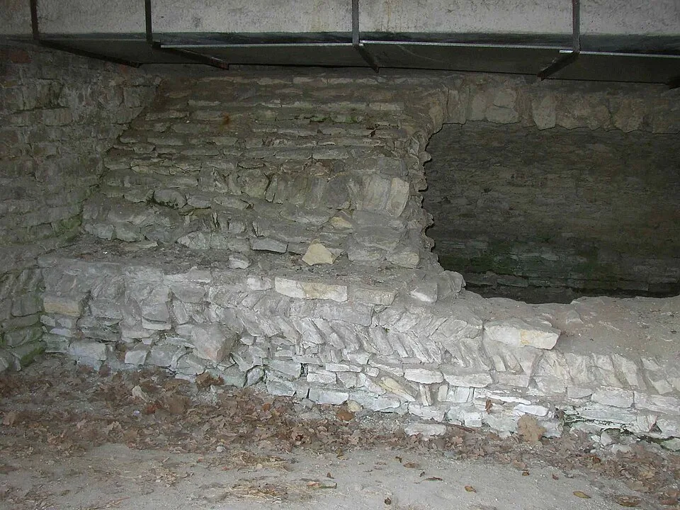 Remains of the romanesque bridge at Vyšehrad
